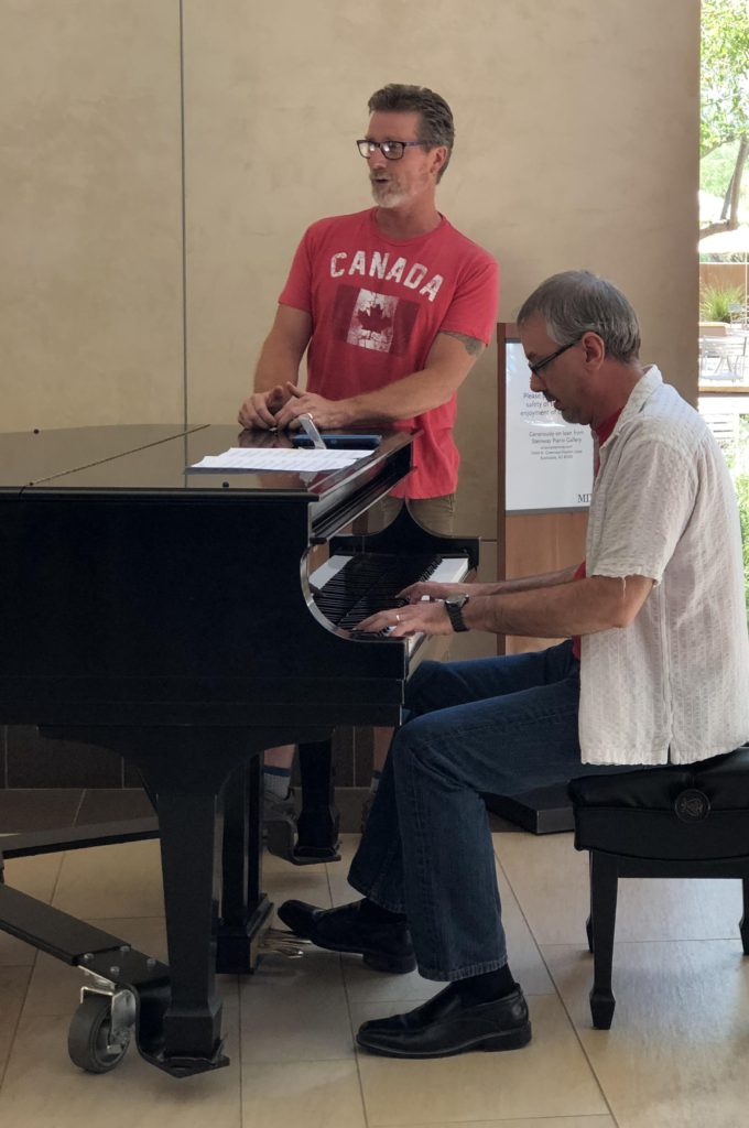 David Armstrong (vocals) and Mark Greenawalt (piano) providing patrons of the museum entertainment throughout the afternoon